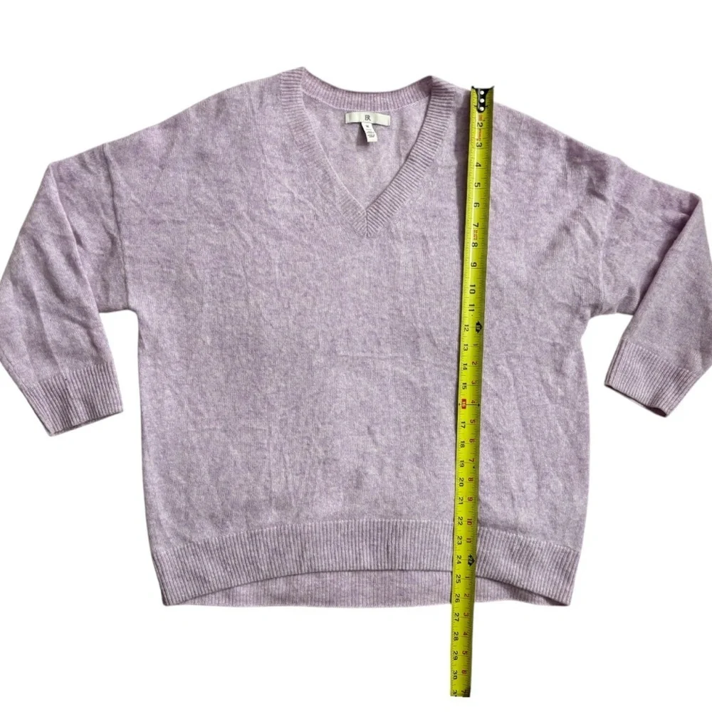 BANANA REPUBLIC Women's V-Neck Sweater - Light Pink 100% CASHMERE - Picture 12 of 13
